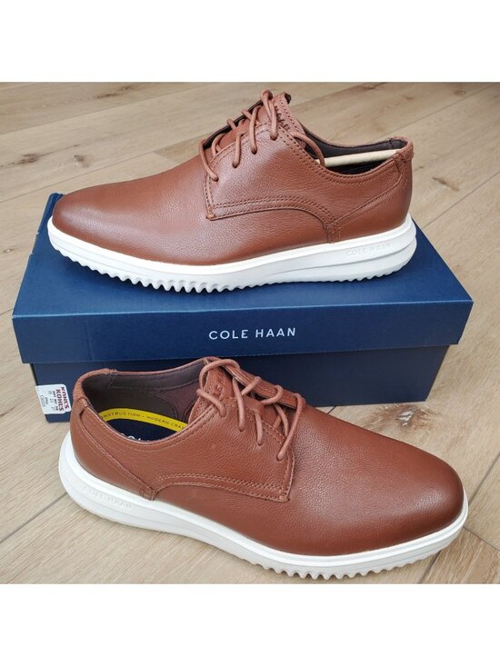 Cole Haan Other - Cole Haan Grand+ Plain Toe Oxford Mens 8 M British Tan Leather Shoes C36935 NEW